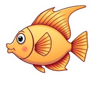 angel fish cartoon free clipart image