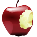 apple bitten free clipart