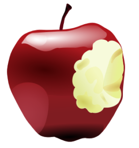 apple bitten free clipart