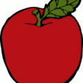 apple w leaf clipart