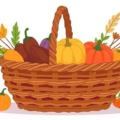 autumn harvest basket free clipart image