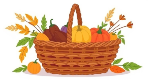 autumn harvest basket free clipart image