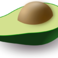 avocado halved free clipart