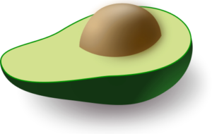 avocado halved free clipart