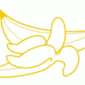 bananas yellow outline free clipart