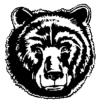 bear head bw free clipart