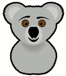 bear koala cartoon face free clipart