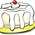 big cake cherry on top free clipart