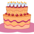 birthday cake eleven candles free clipart