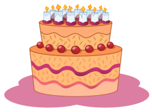 birthday cake eleven candles free clipart