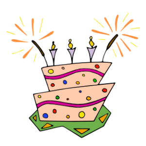 birthday cake fireworks free clipart