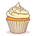 birthday cupcake vanilla free clipart image