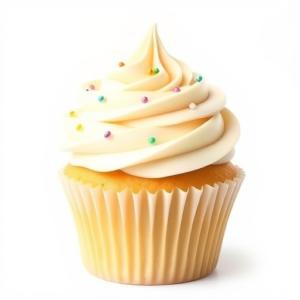 birthday cupcake vanilla photo free clipart image