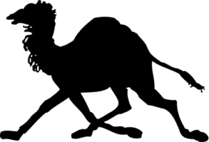 camel run silhouete free clipart