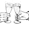 champaign toast drink glass free clipart