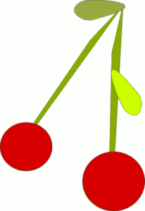cherries stem leaf free clipart