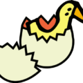 chick from egg free clipart