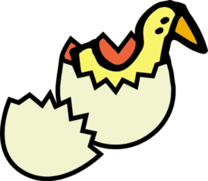 chick from egg free clipart