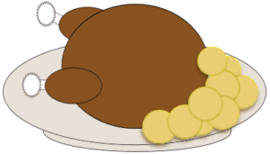 chicken w potatoes free clipart