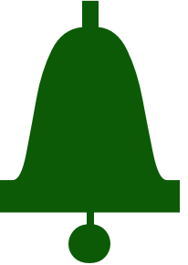 christmas bell green solid free clipart