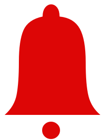 christmas bell simple red free clipart