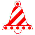 christmas bell stripe red free clipart