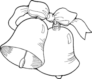 christmas bells bw free clipart