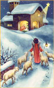 christmas boy going to nativity free clipart