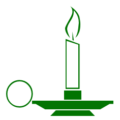 christmas candle holder green free clipart