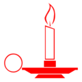 christmas candle holder red free clipart