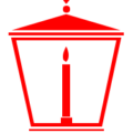 christmas candle in post free clipart