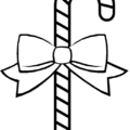 christmas candy cane bw free clipart