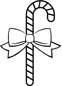 christmas candy cane bw free clipart