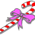 christmas candy canes purple bow free clipart