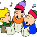 christmas caroler kids free clipart