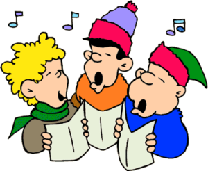 christmas caroler kids free clipart