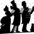 christmas carolers silhouette free clipart