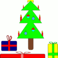 christmas christmas tree w packages free clipart