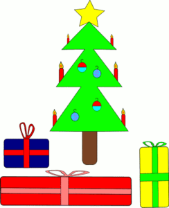 christmas christmas tree w packages free clipart