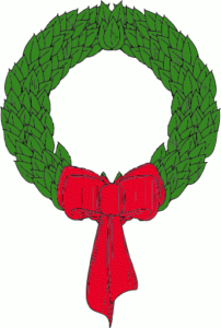 christmas christmas wreath free clipart