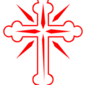 christmas cross catholic white red free clipart