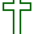 christmas cross outline green free clipart