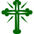 christmas cross solid catholic white green free clipart