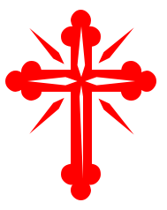 christmas cross solid catholic white red free clipart