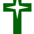 christmas cross star green free clipart