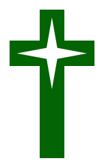 christmas cross star green free clipart