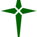 christmas cross star shape green free clipart