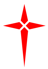 christmas cross star shape red free clipart