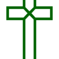 christmas cross xmas green free clipart