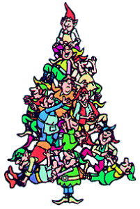 christmas elf tree free clipart